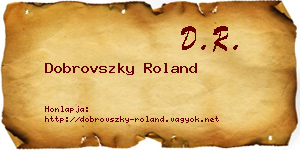 Dobrovszky Roland névjegykártya