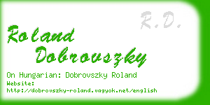 roland dobrovszky business card